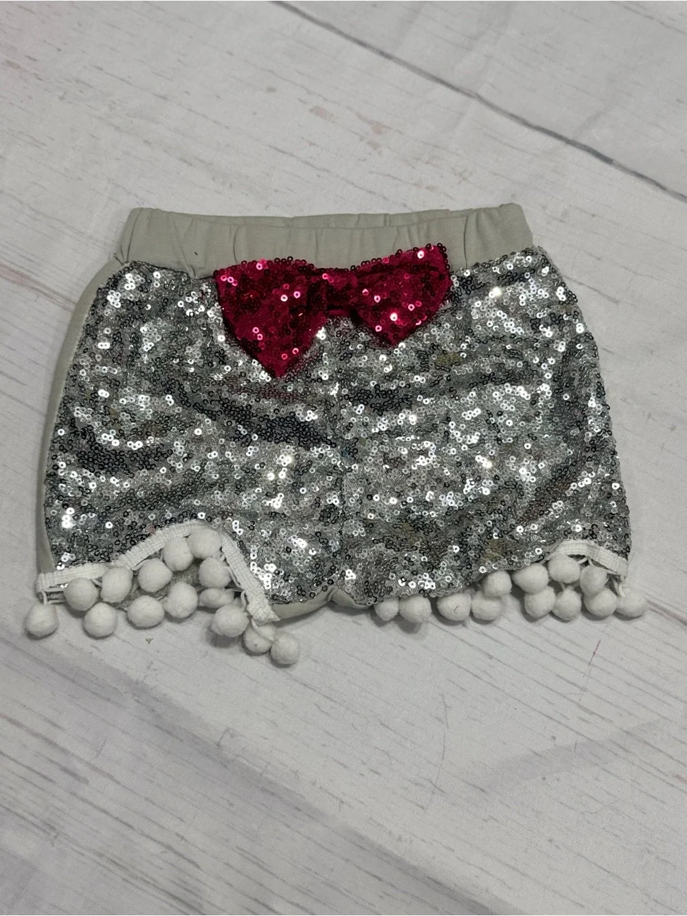 Once Upon A Time Castle Glitter Baby Set - White & Fuchsia